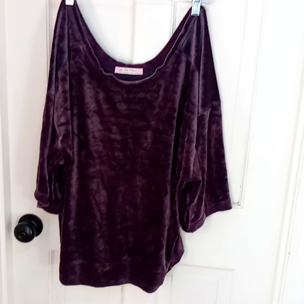 We the Free purple velvet shirt